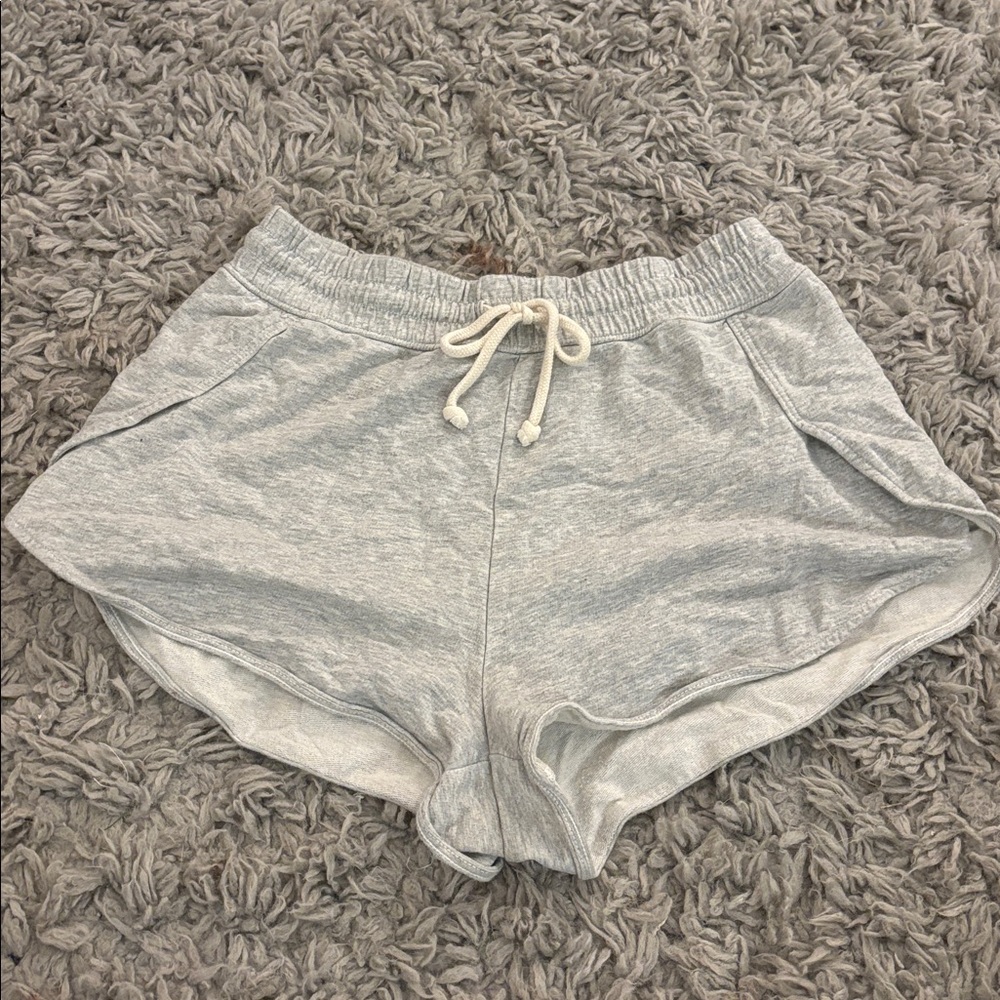 Aerie Gray Drawstring Shorts